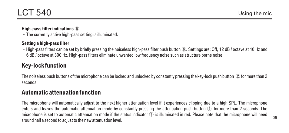 Lct 540 | LEWITT LCT 540 User Manual | Page 6 / 15