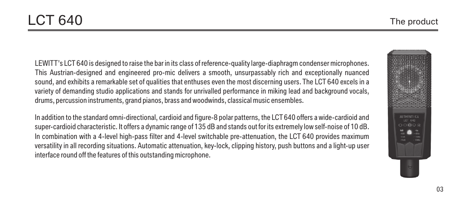 Lct 640 | LEWITT LCT 640 User Manual | Page 3 / 15