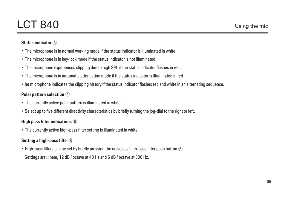 Lct 840 | LEWITT LCT 840 User Manual | Page 6 / 18