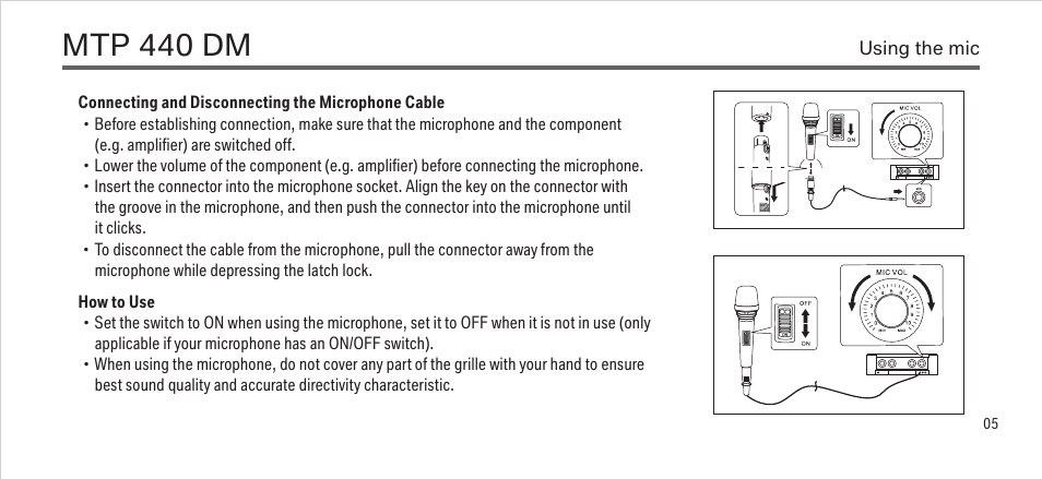 Mtp 440 dm | LEWITT MTP 440 DM User Manual | Page 5 / 13