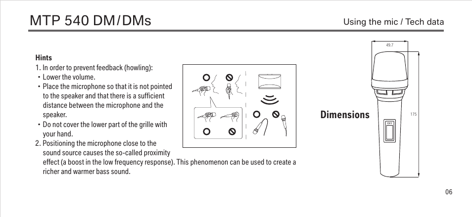 Mtp 540 dm, Dimensions | LEWITT MTP 540 DM/DMs User Manual | Page 6 / 13