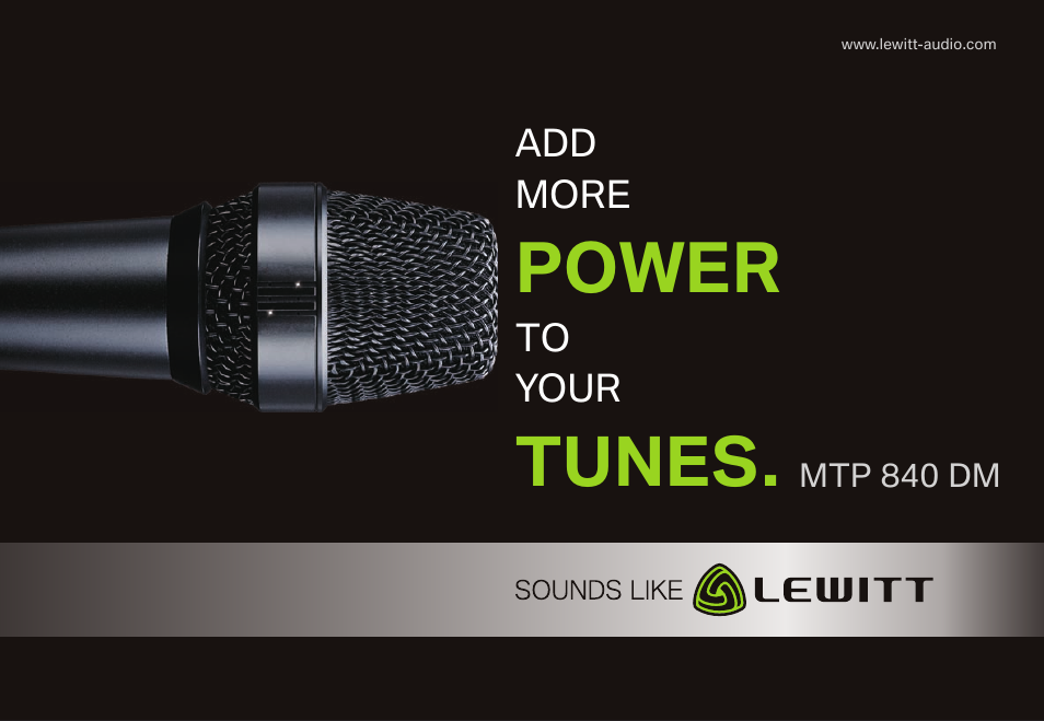 LEWITT MTP 840 DM User Manual | 15 pages