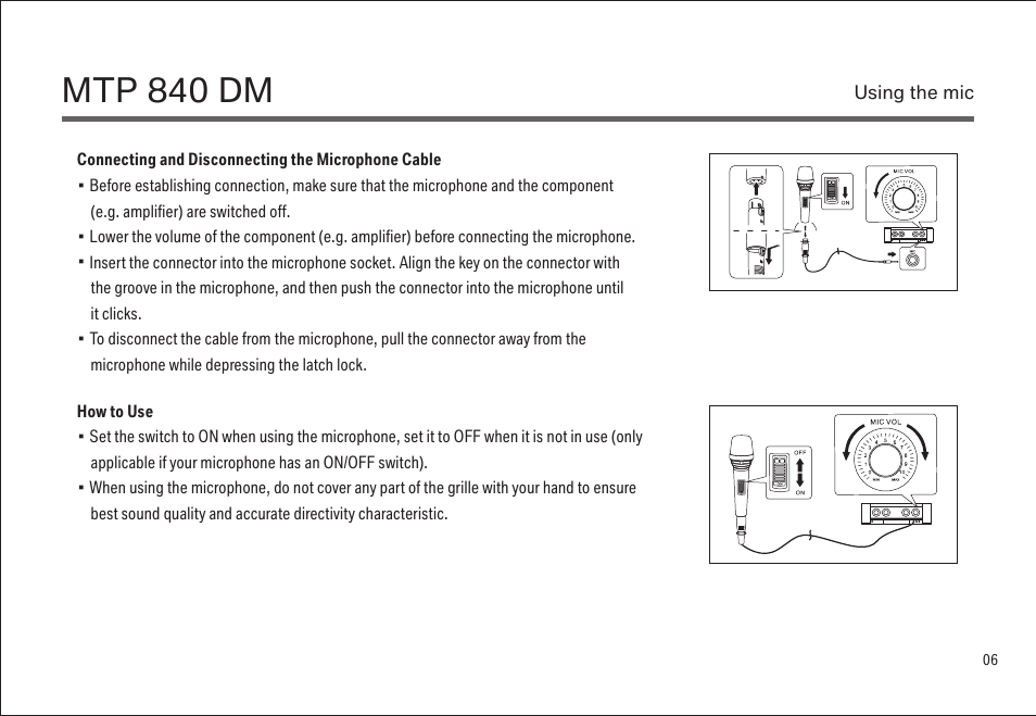 Mtp 840 dm | LEWITT MTP 840 DM User Manual | Page 6 / 15