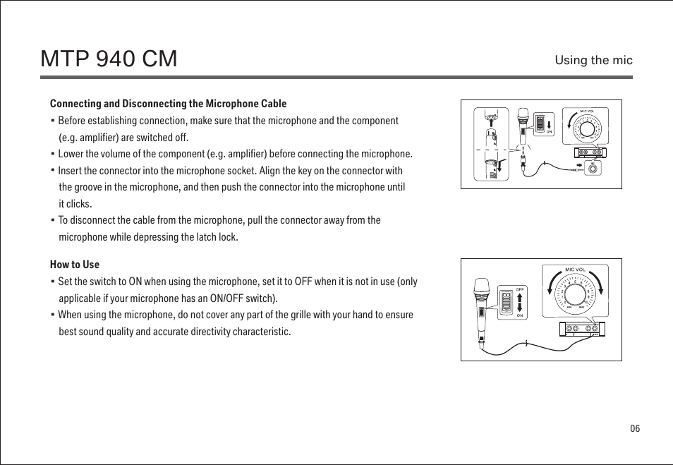 Mtp 940 cm | LEWITT MTP 940 CM User Manual | Page 6 / 15