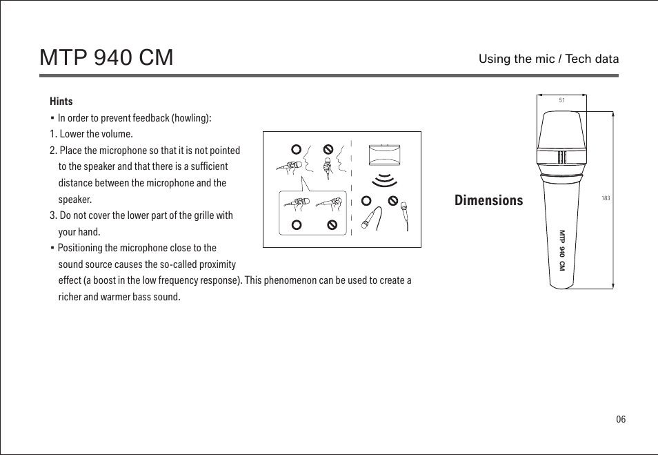 Mtp 940 cm, Dimensions | LEWITT MTP 940 CM User Manual | Page 7 / 15