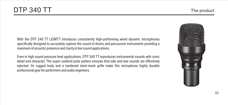 Dtp 340 tt | LEWITT DTP 340 TT User Manual | Page 3 / 12