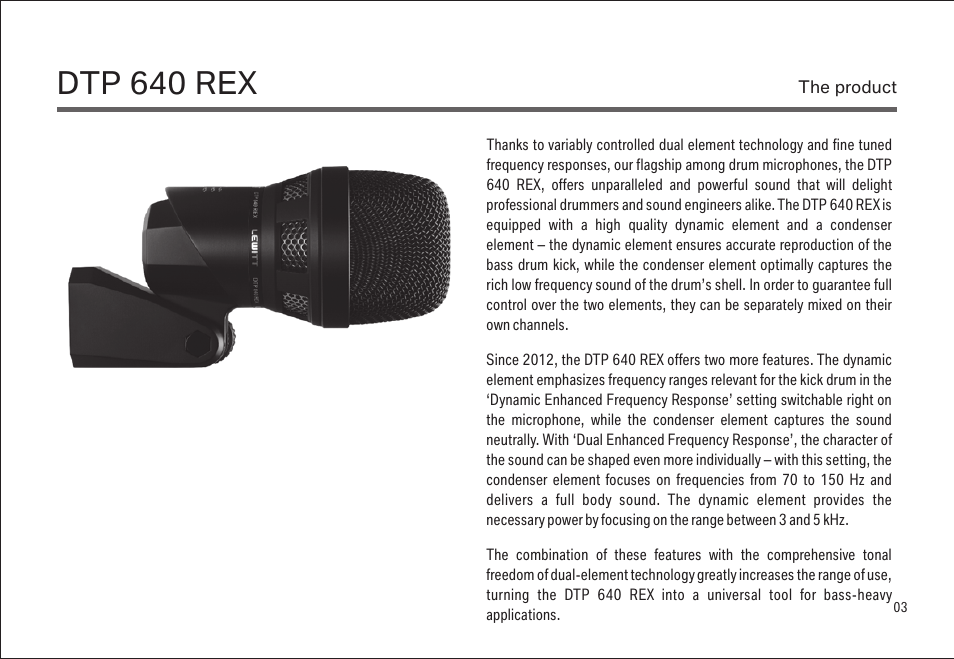 Dtp 640 rex | LEWITT DTP 640 REX User Manual | Page 3 / 15