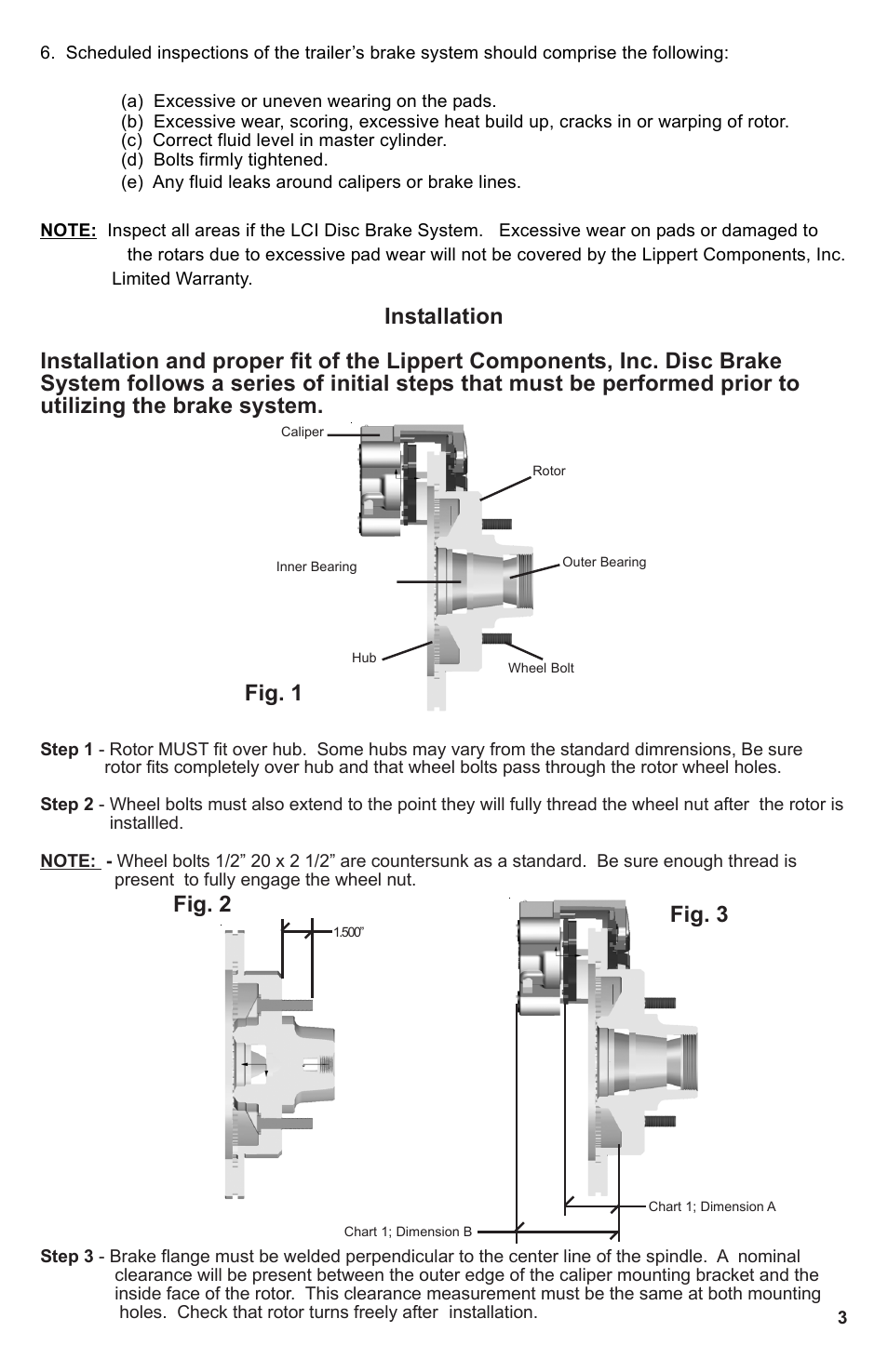 Fig. 2 fig. 3 | Lippert Components Disc Brake System For Trailers User Manual | Page 3 / 7
