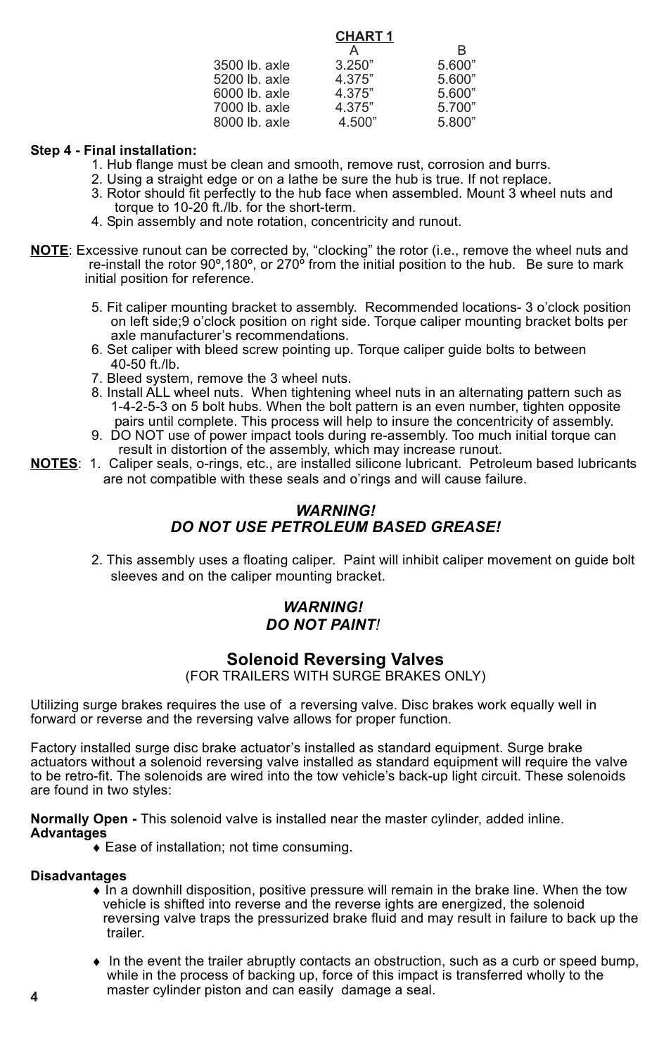 Solenoid reversing valves | Lippert Components Disc Brake System For Trailers User Manual | Page 4 / 7