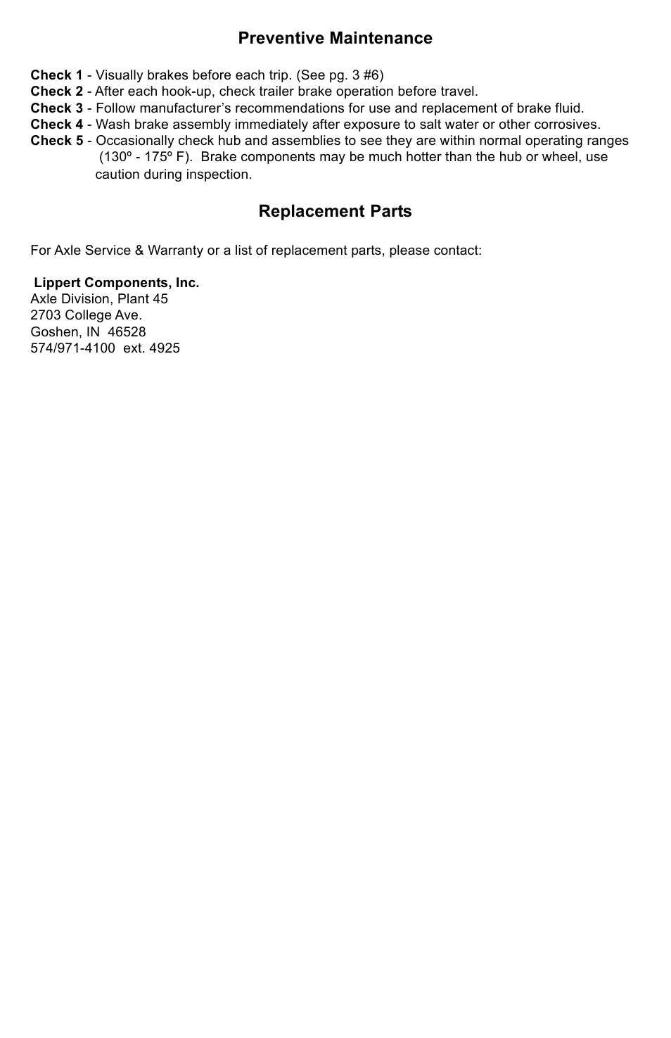 Lippert Components Disc Brake System For Trailers User Manual | Page 7 / 7