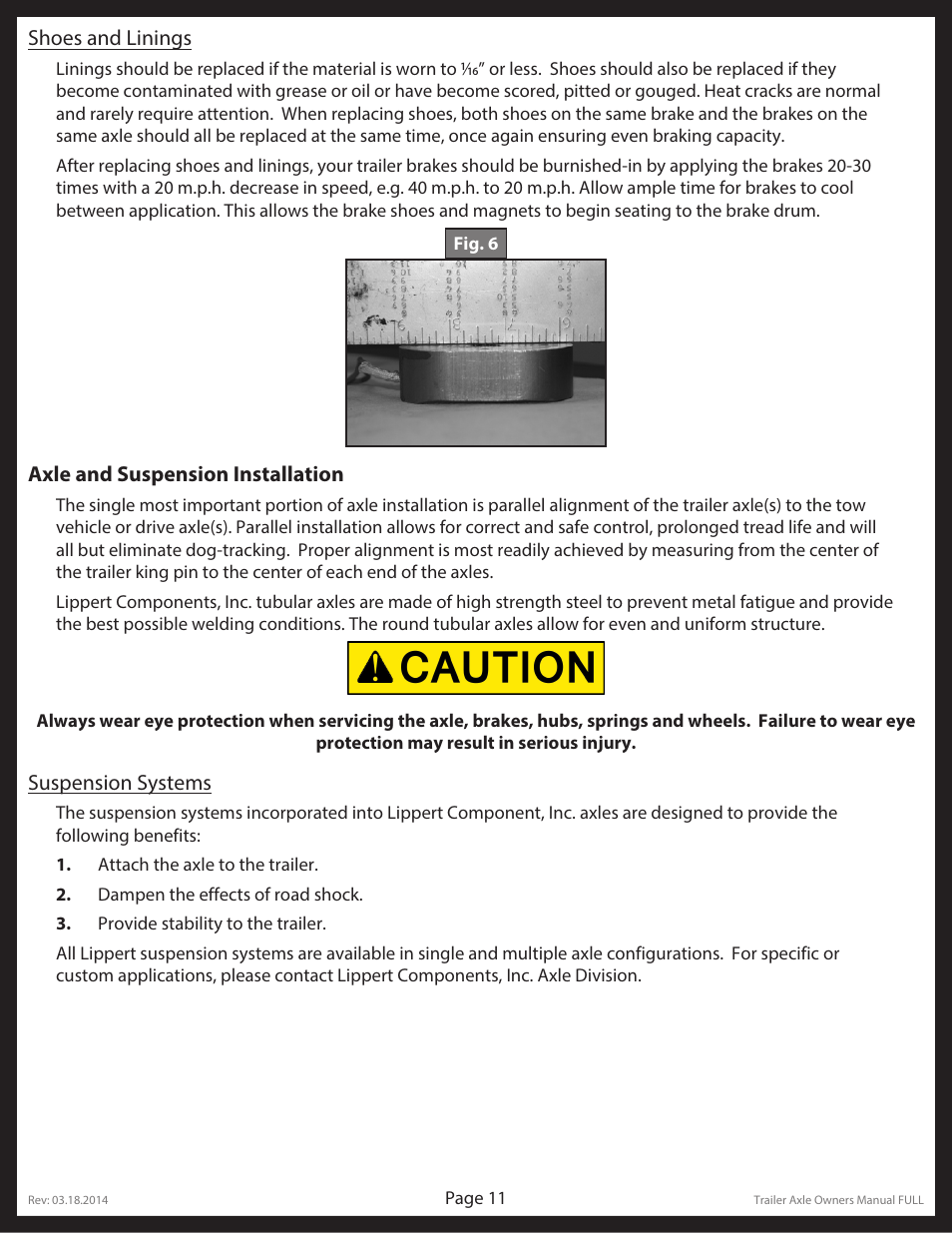 Lippert Components Trailer Axle (Standard) User Manual | Page 11 / 43