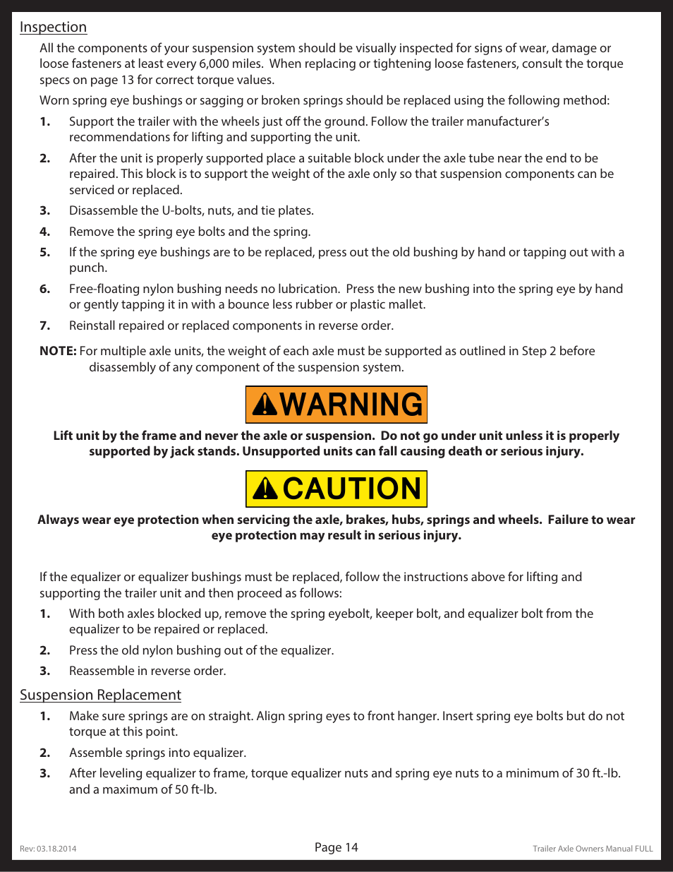 Lippert Components Trailer Axle (Standard) User Manual | Page 14 / 43