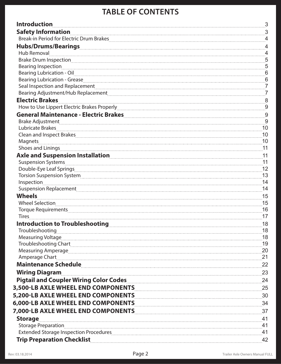 Lippert Components Trailer Axle (Standard) User Manual | Page 2 / 43