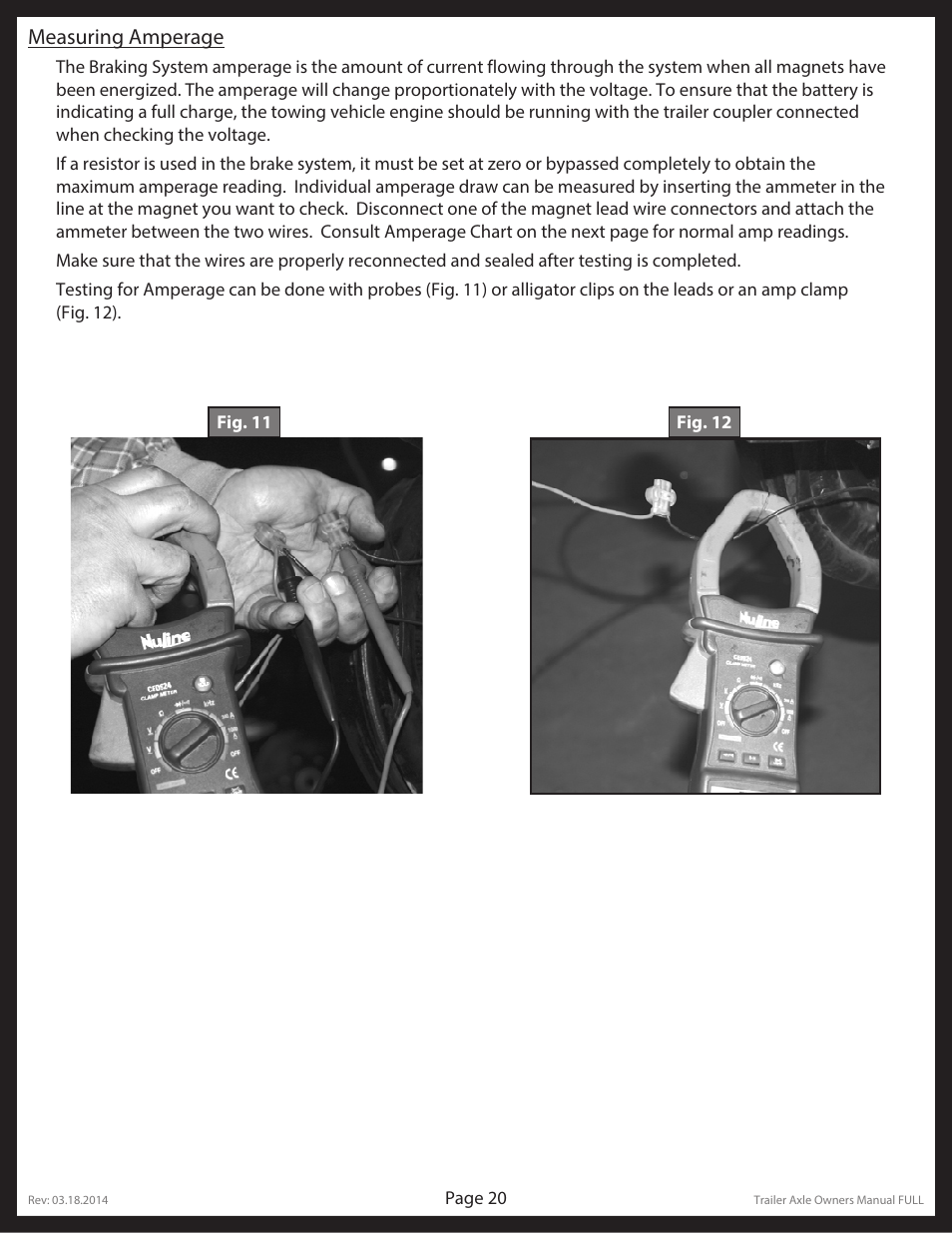 Measuring amperage | Lippert Components Trailer Axle (Standard) User Manual | Page 20 / 43