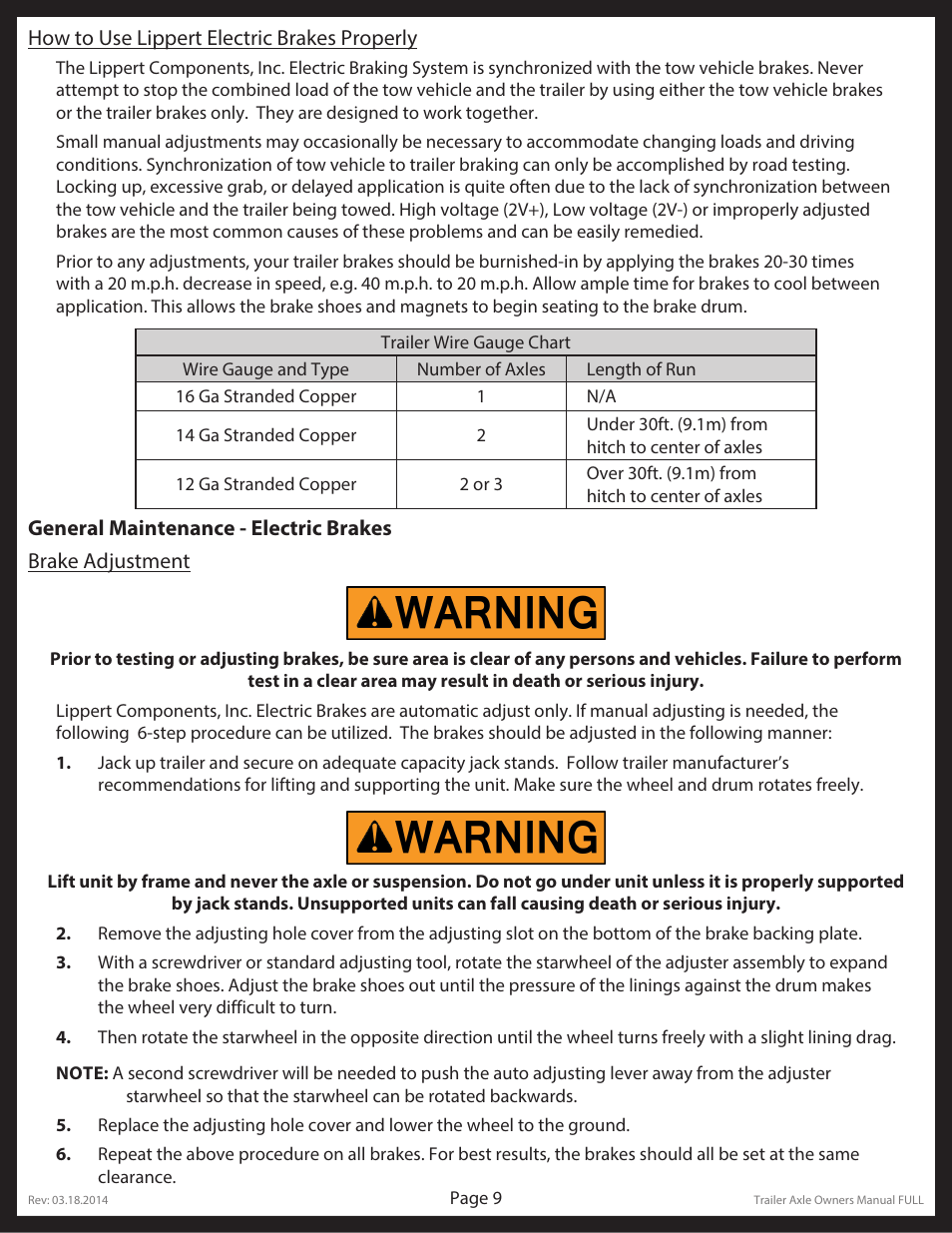 Lippert Components Trailer Axle (Standard) User Manual | Page 9 / 43