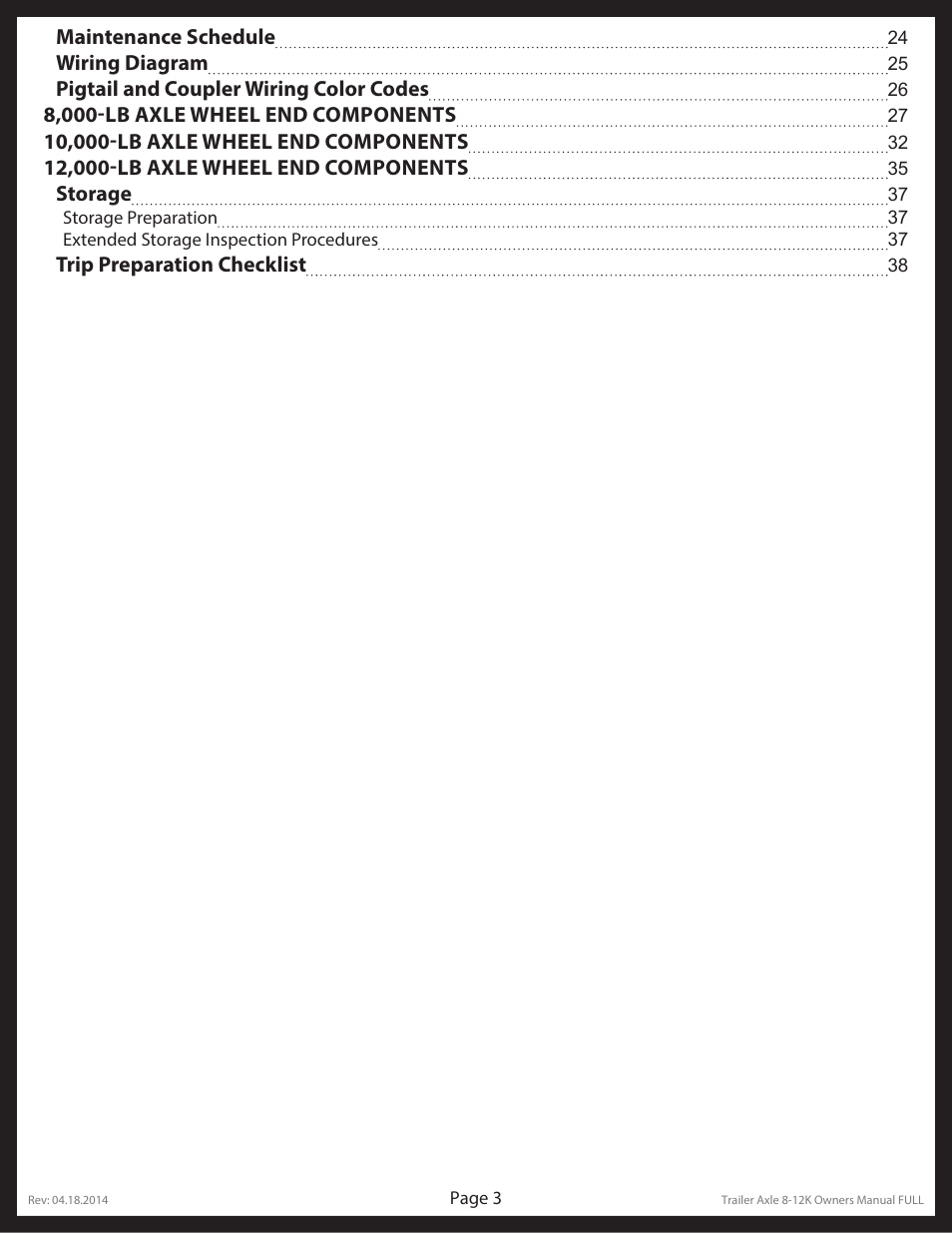 Lippert Components Trailer Axle (8-12K) User Manual | Page 3 / 39