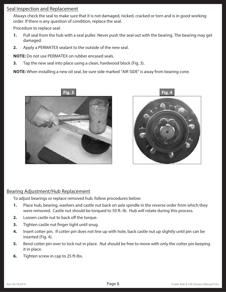 Lippert Components Trailer Axle (8-12K) User Manual | Page 8 / 39