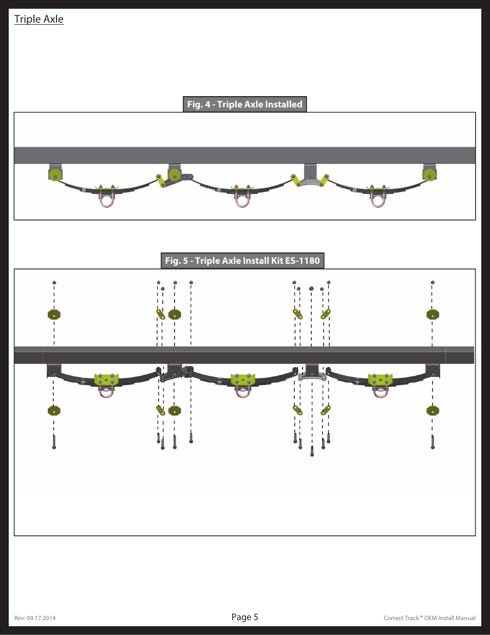 Triple axle | Lippert Components Correct Track User Manual | Page 5 / 8
