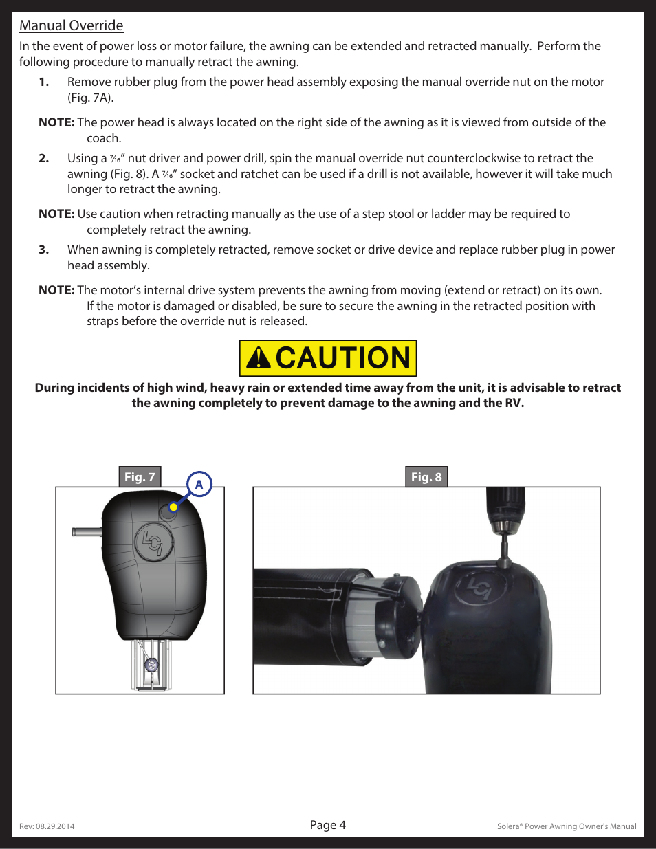 Manual override | Lippert Components Solera User Manual | Page 4 / 10