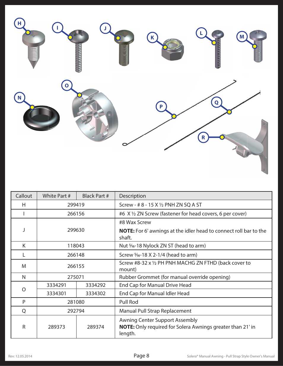 Lippert Components Solera® Manual Pull Strap Awning User Manual | Page 8 / 10