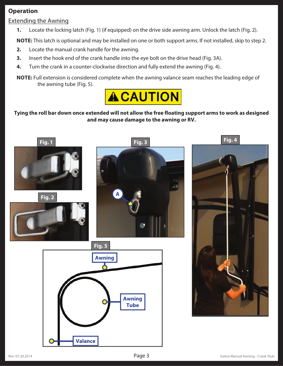 Lippert Components Solera® Manual Awning Crank Style User Manual | Page 3 / 10