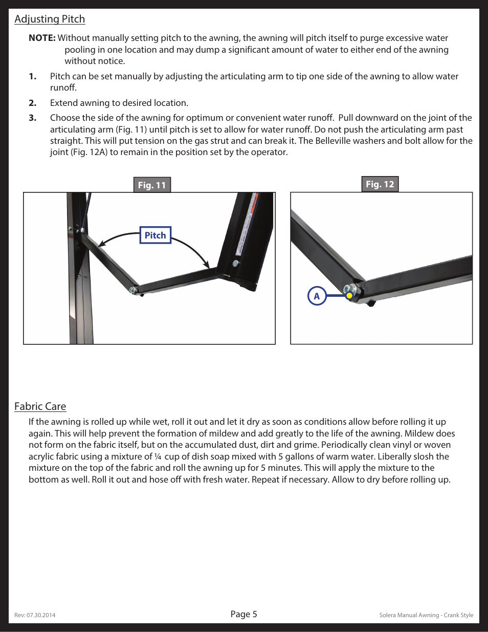 Lippert Components Solera® Manual Awning Crank Style User Manual | Page 5 / 10