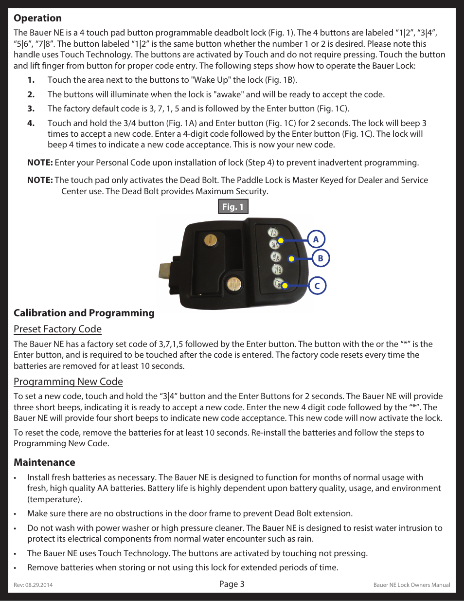 Lippert Components Bauer NE Lock User Manual | Page 3 / 8