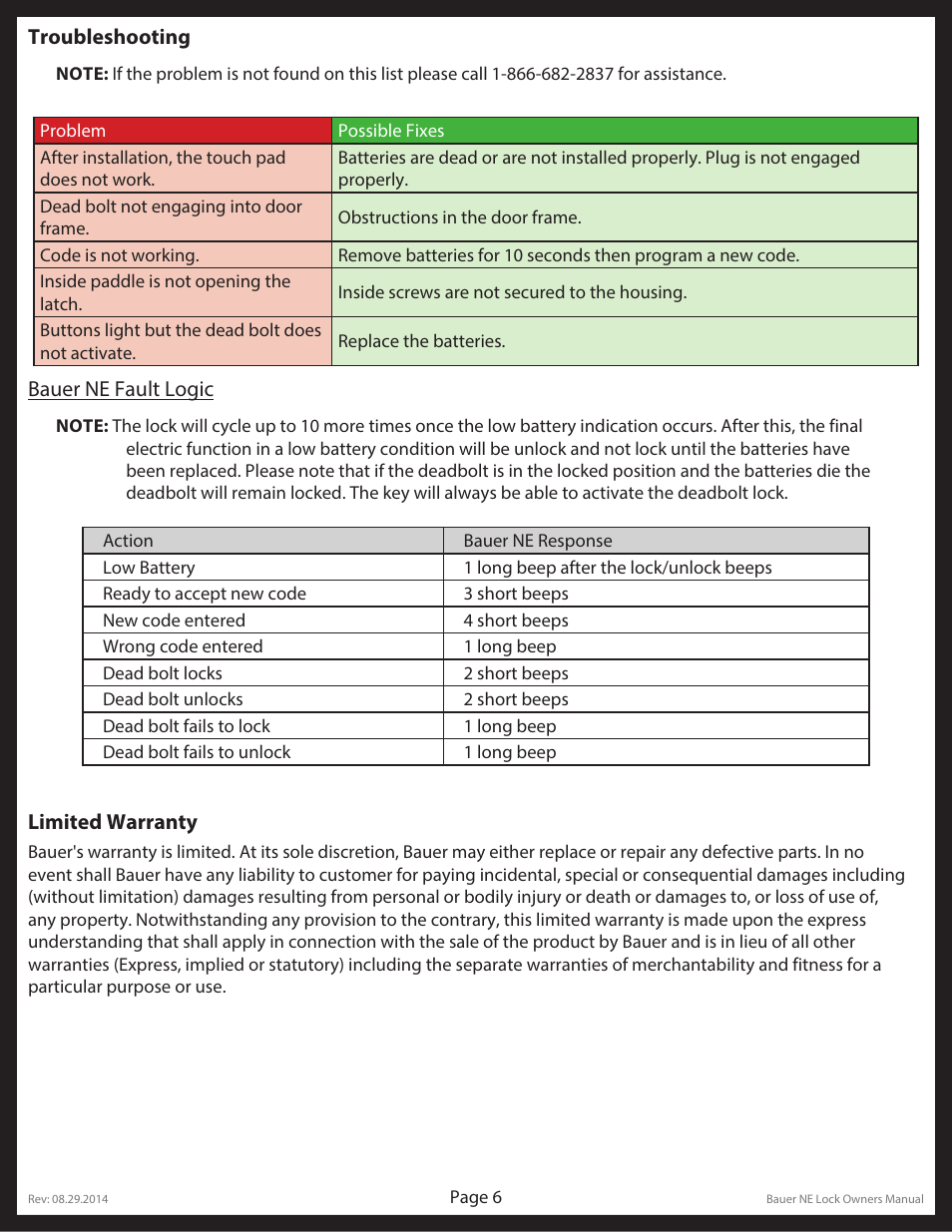 Lippert Components Bauer NE Lock User Manual | Page 6 / 8