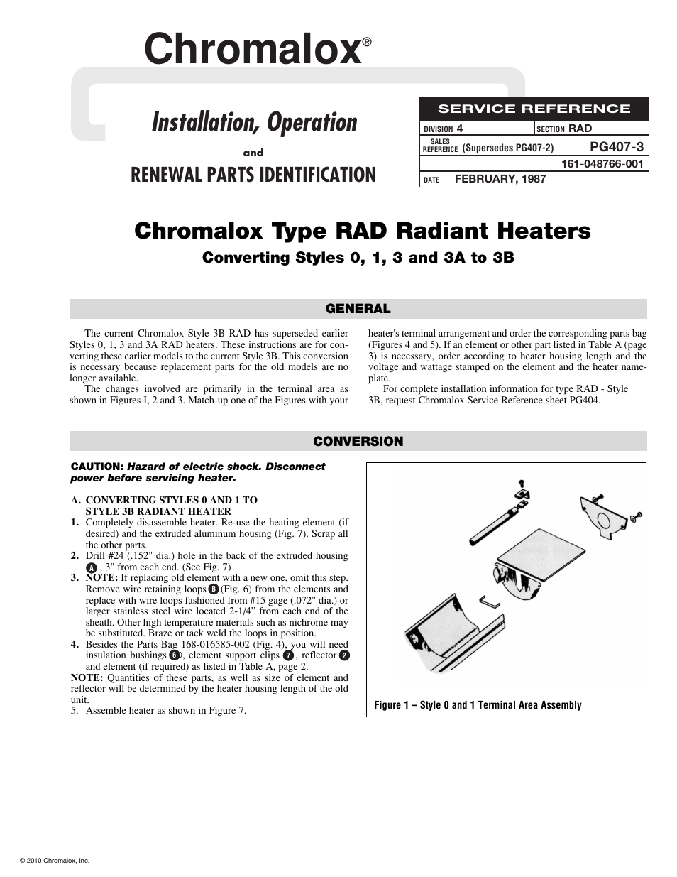 Chromalox PG407-3 User Manual | 4 pages