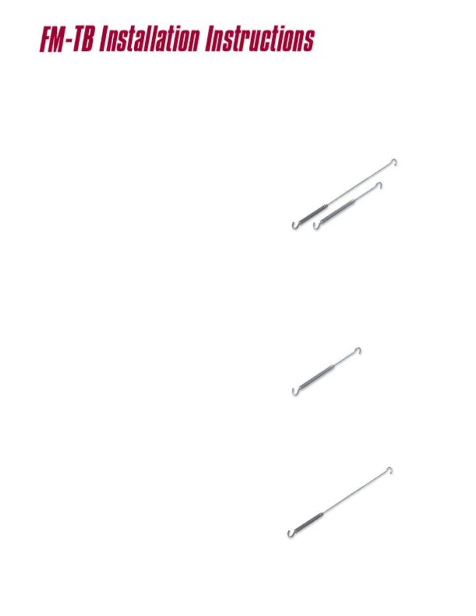 Lippert Components FM-TB Turnbuckles User Manual | 1 page