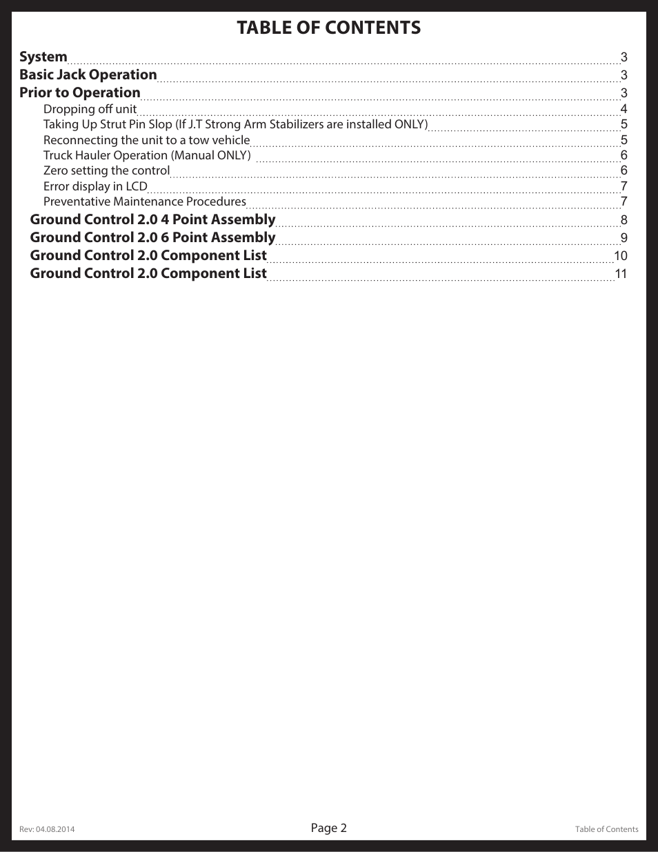 Lippert Components Ground Control 2.0 User Manual | Page 2 / 12
