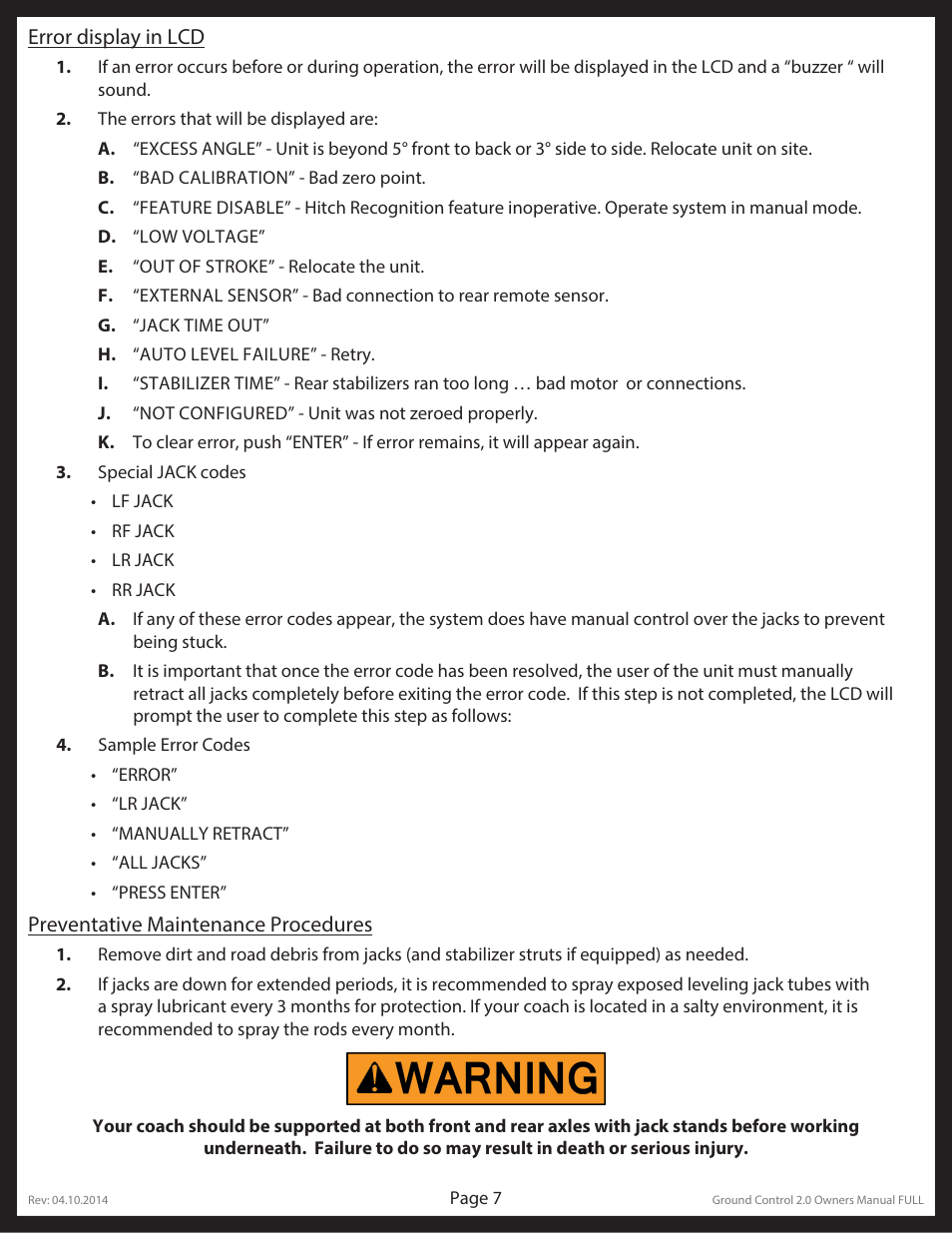 Lippert Components Ground Control 2.0 User Manual | Page 7 / 12