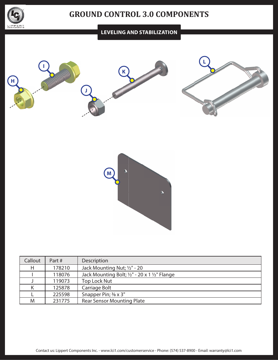 Ground control 3.0 components | Lippert Components Ground Control 3.0 User Manual | Page 23 / 26