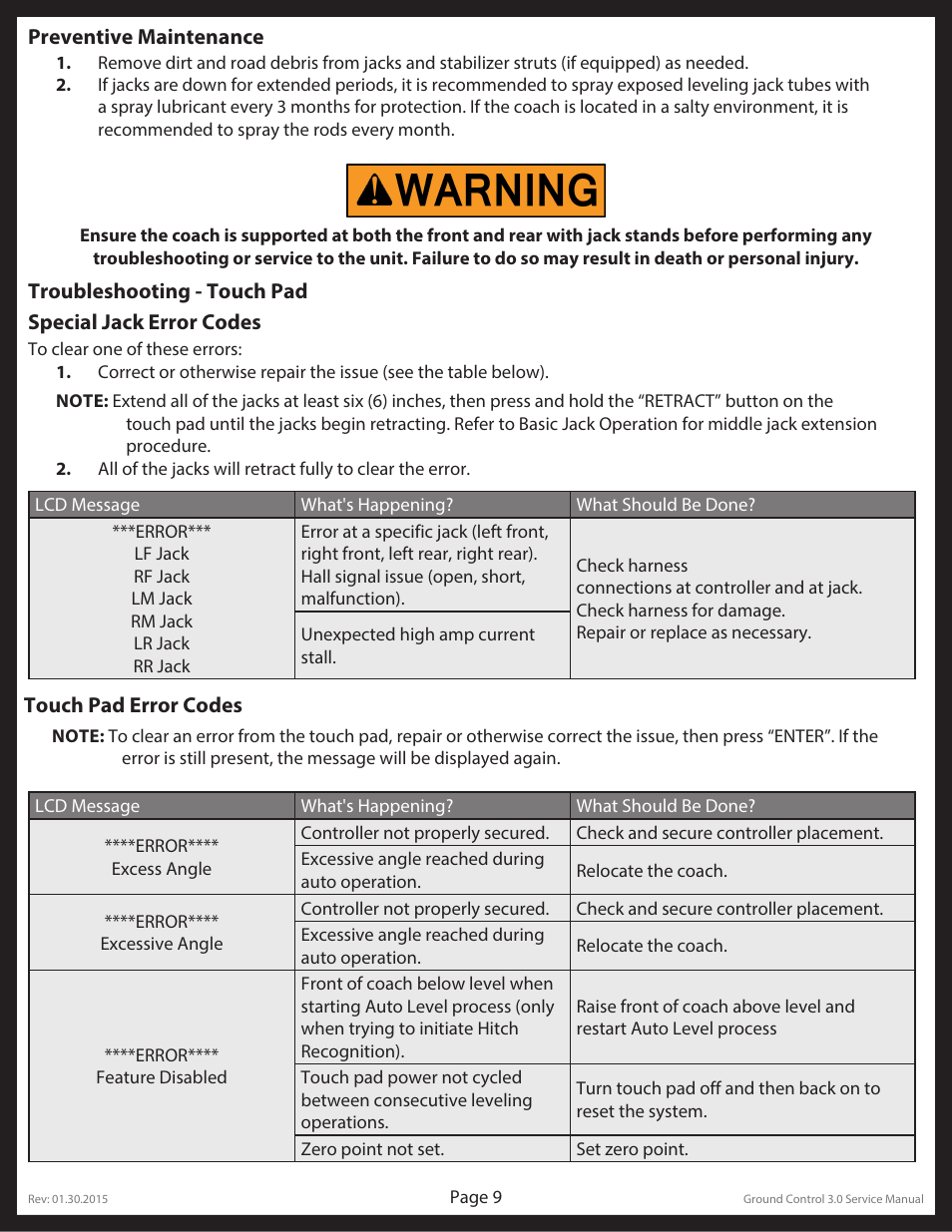 Lippert Components Ground Control 3.0 User Manual | Page 9 / 26