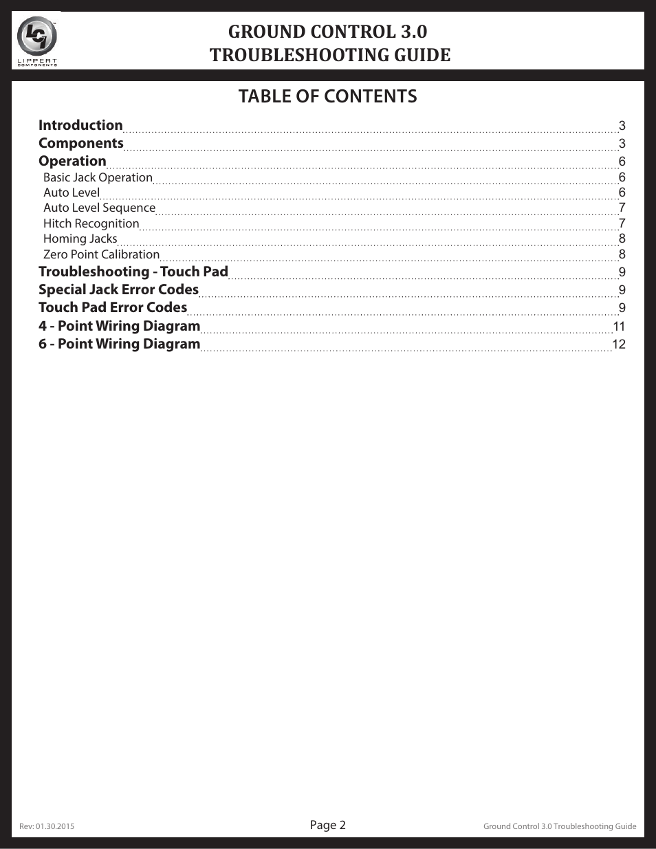 Lippert Components Ground Control 3.0 User Manual | Page 2 / 13