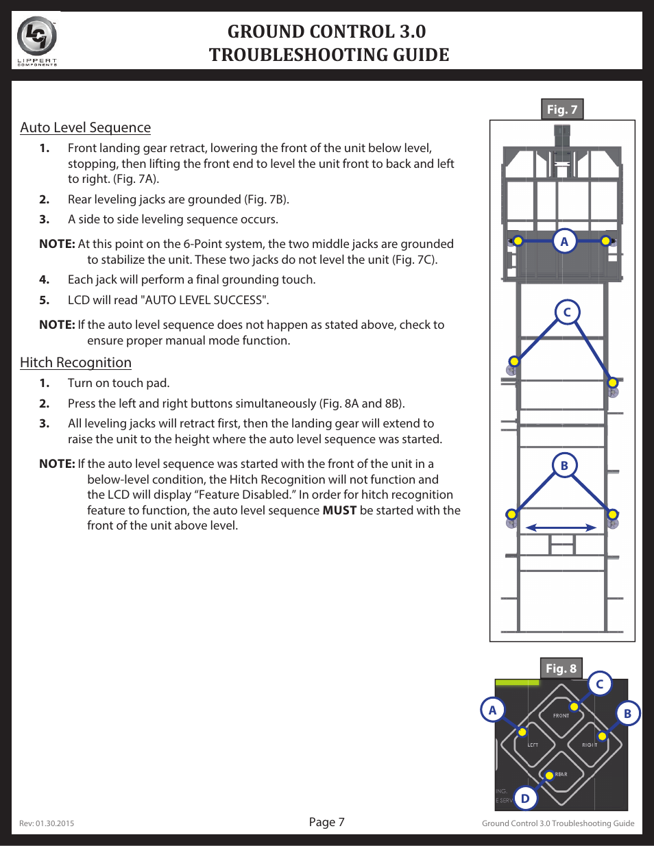 Ground control 3.0 troubleshooting guide | Lippert Components Ground Control 3.0 User Manual | Page 7 / 13