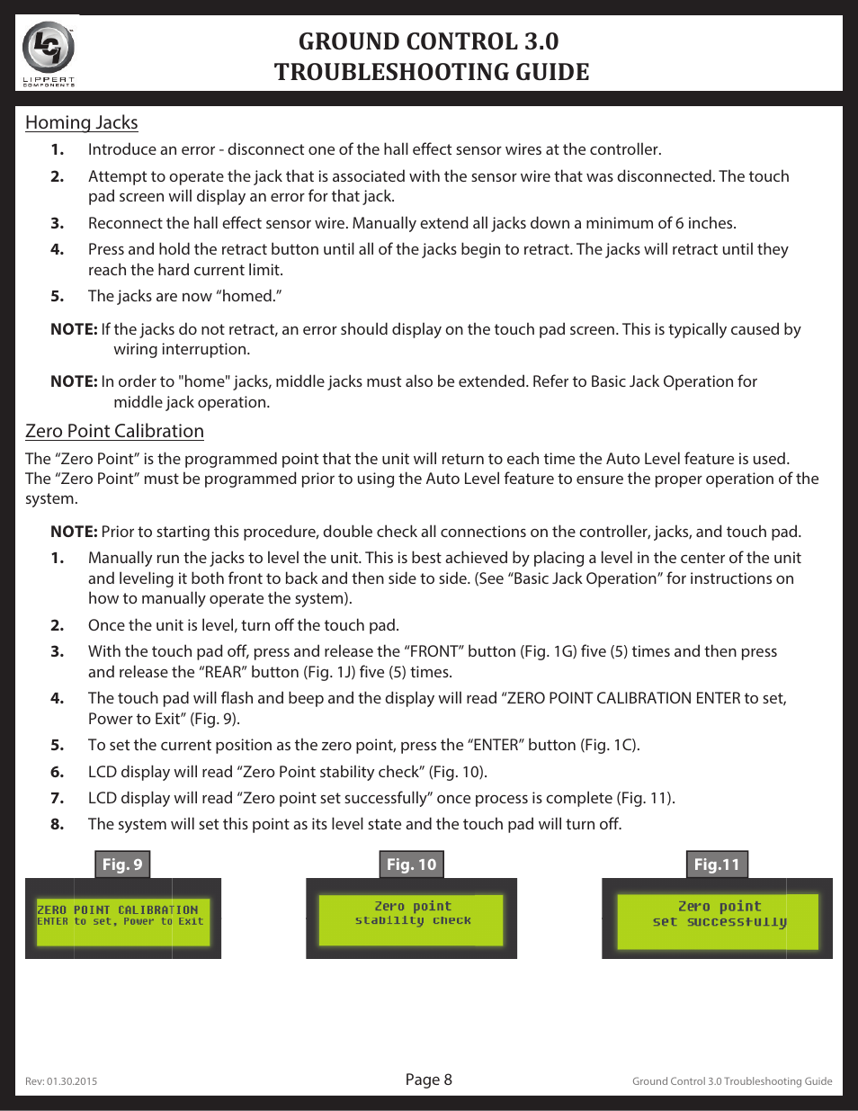 Ground control 3.0 troubleshooting guide | Lippert Components Ground Control 3.0 User Manual | Page 8 / 13