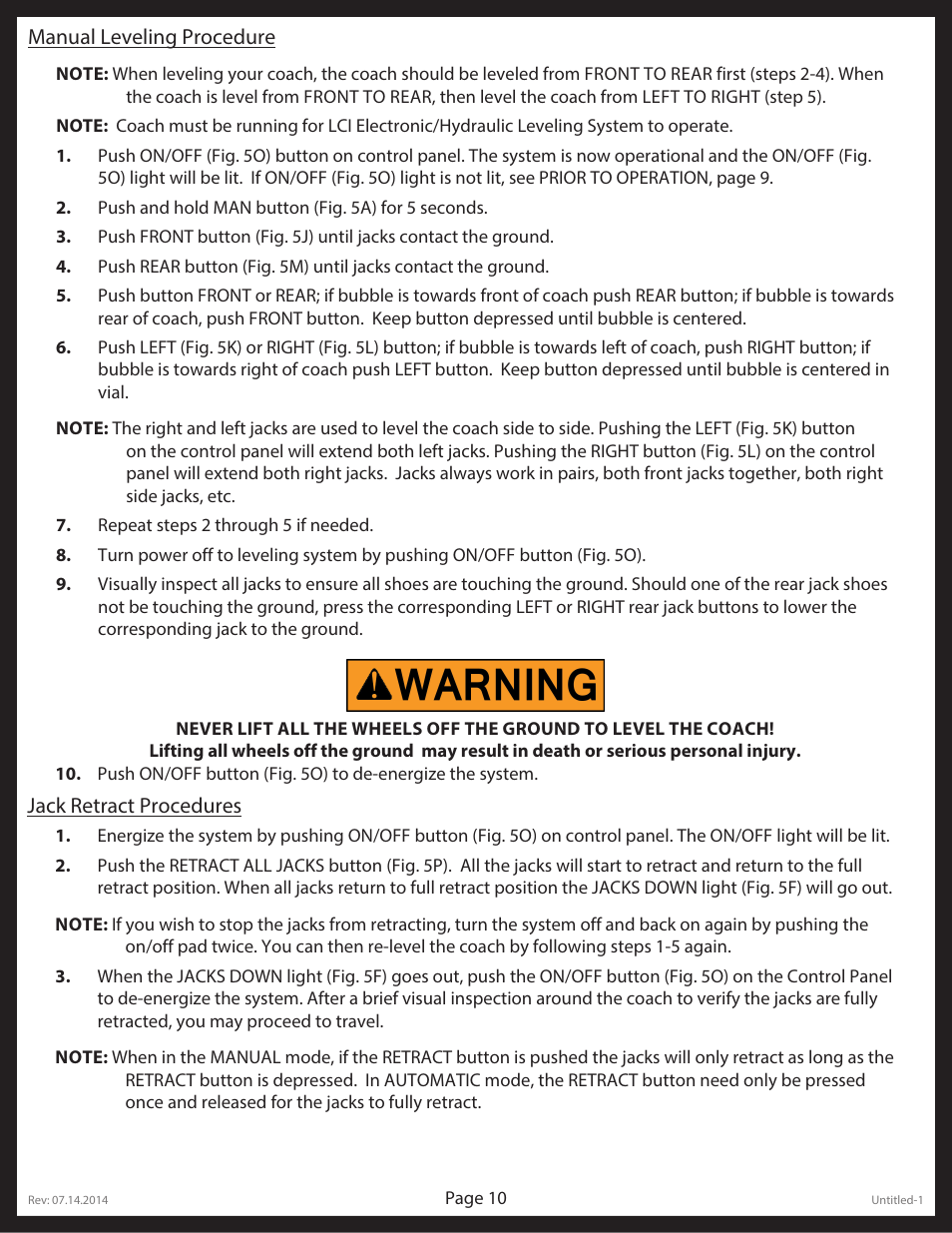 Lippert Components LCI Electronic/Hydraulic Leveling & Slideout User Manual | Page 10 / 31