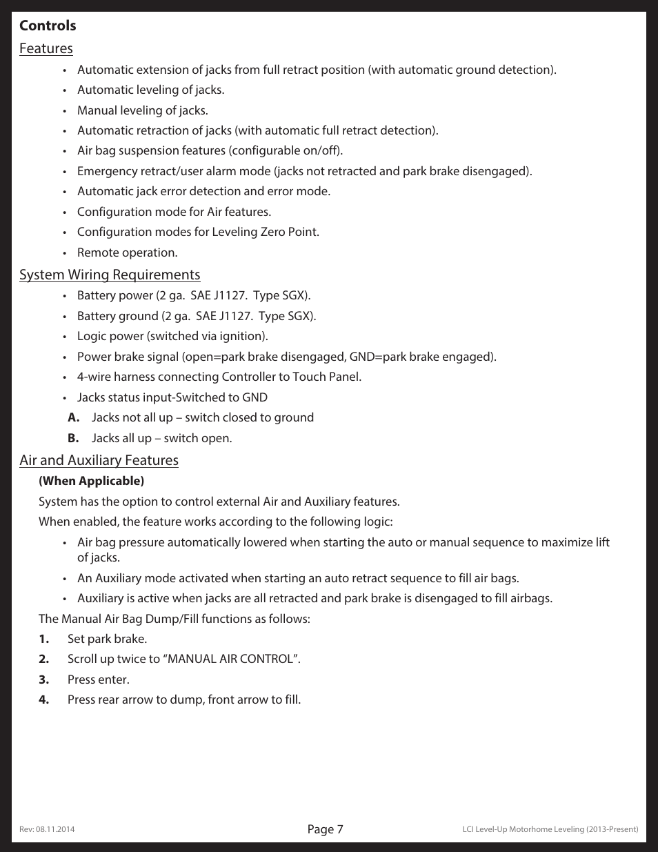 Lippert Components LCI Level-Up Motorhome Leveling (2013-present) User Manual | Page 7 / 20