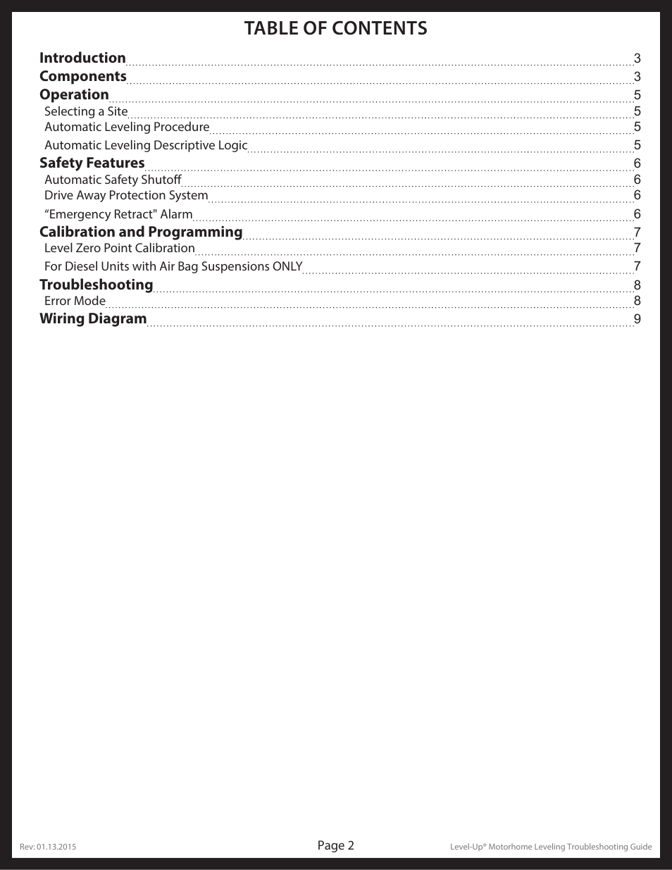 Lippert Components Level-Up Motorhome Leveling User Manual | Page 2 / 10