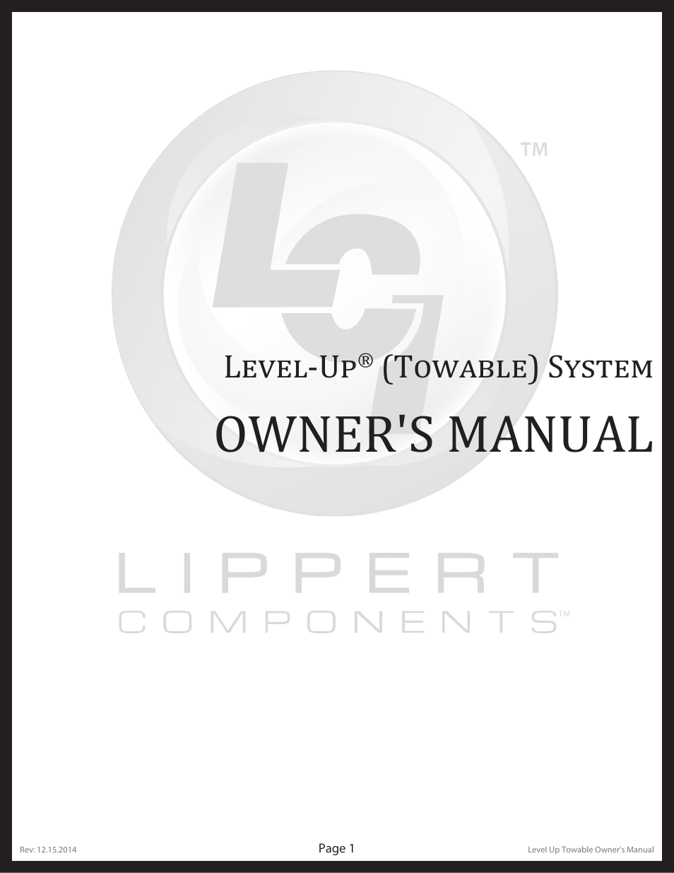 Lippert Components Level Up User Manual | 10 pages