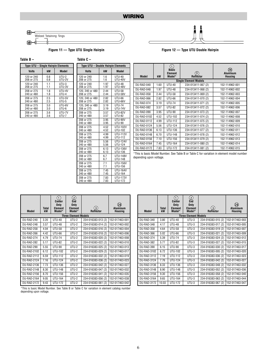 Wiring | Chromalox DU-RAD-458 6.04 757 User Manual | Page 6 / 8