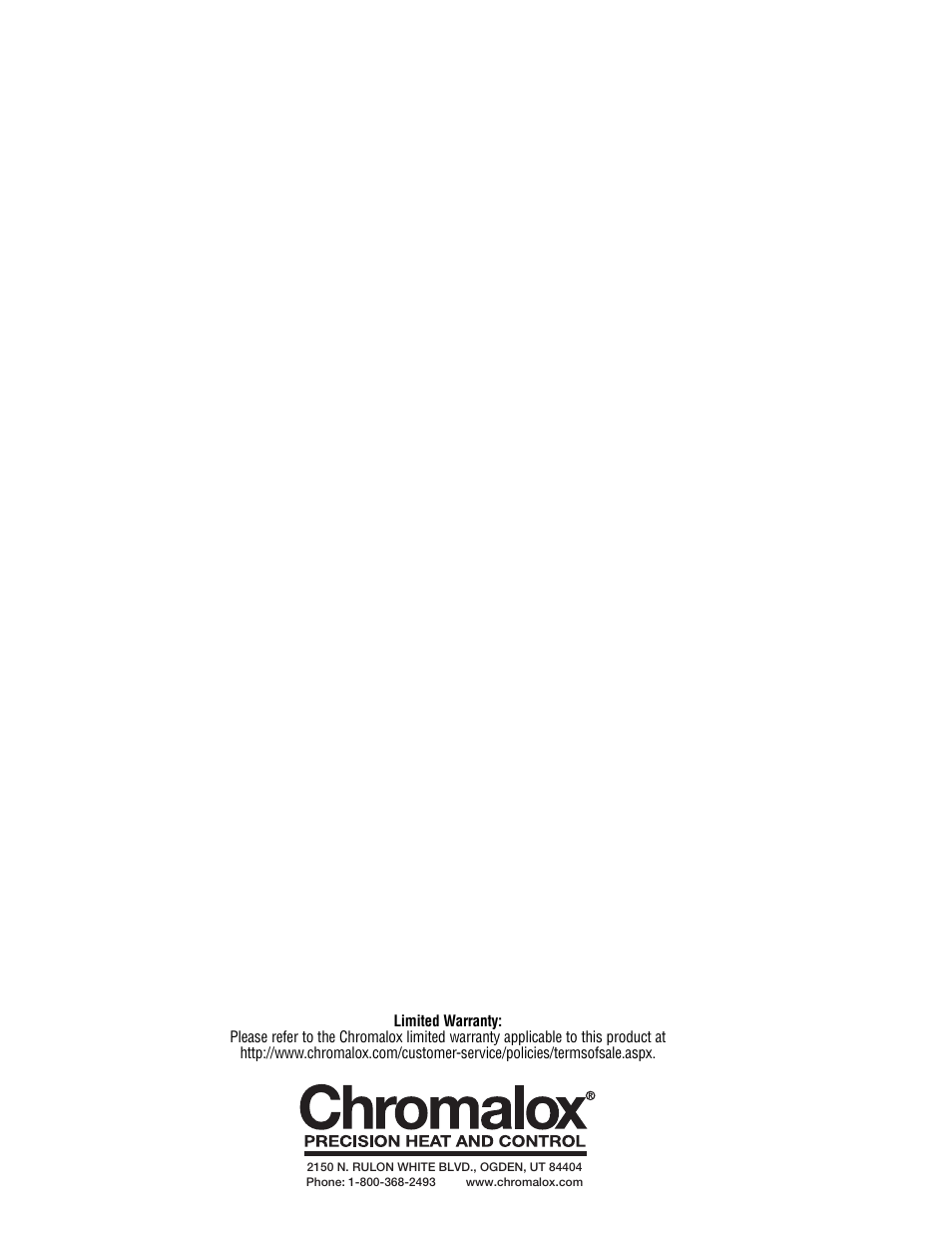 Chromalox DU-RAD-458 6.04 757 User Manual | Page 8 / 8
