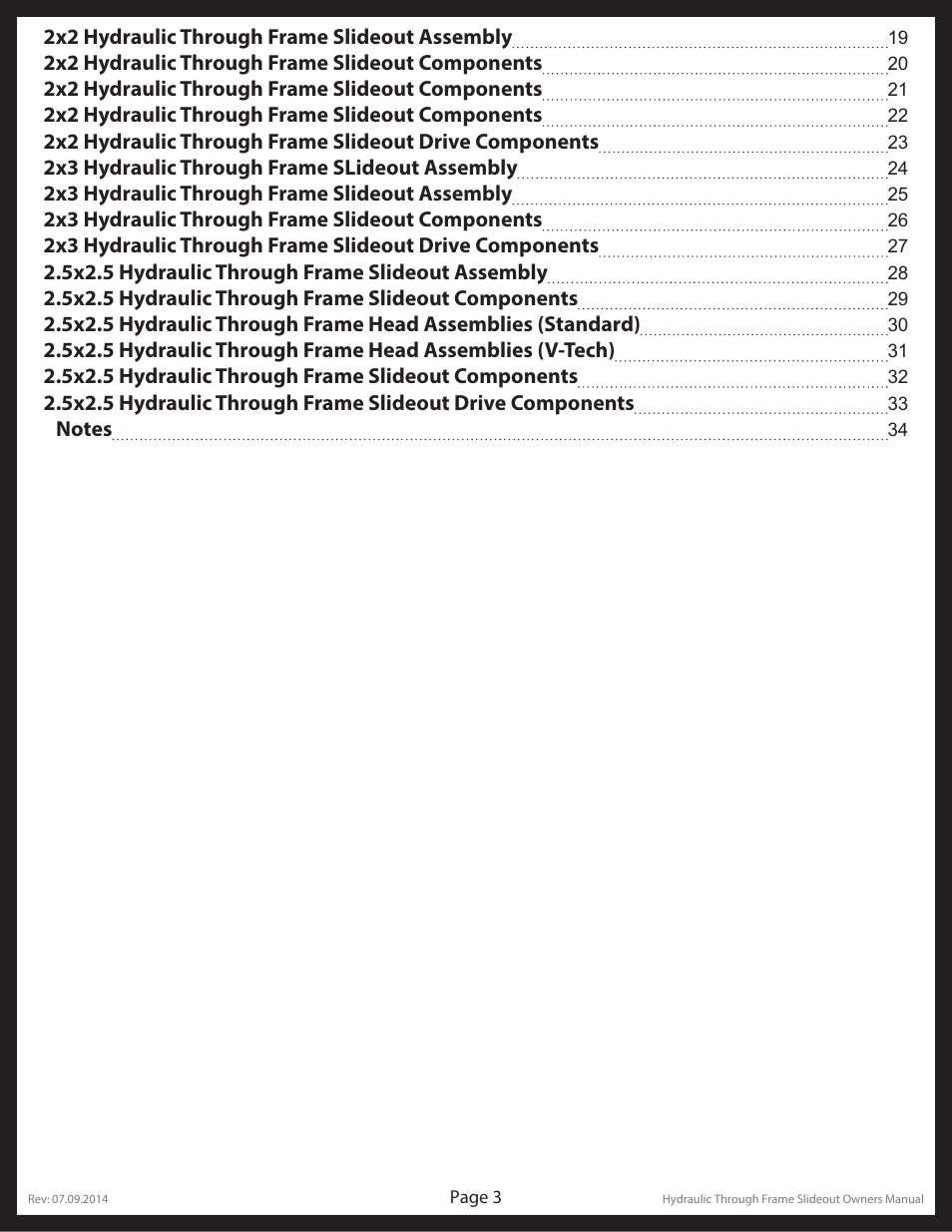 Lippert Components Hydraulic Through Frame Slideout User Manual | Page 3 / 36