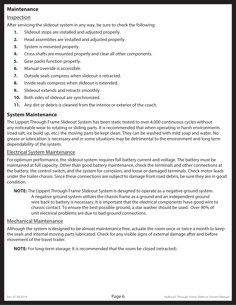 Lippert Components Hydraulic Through Frame Slideout User Manual | Page 6 / 36