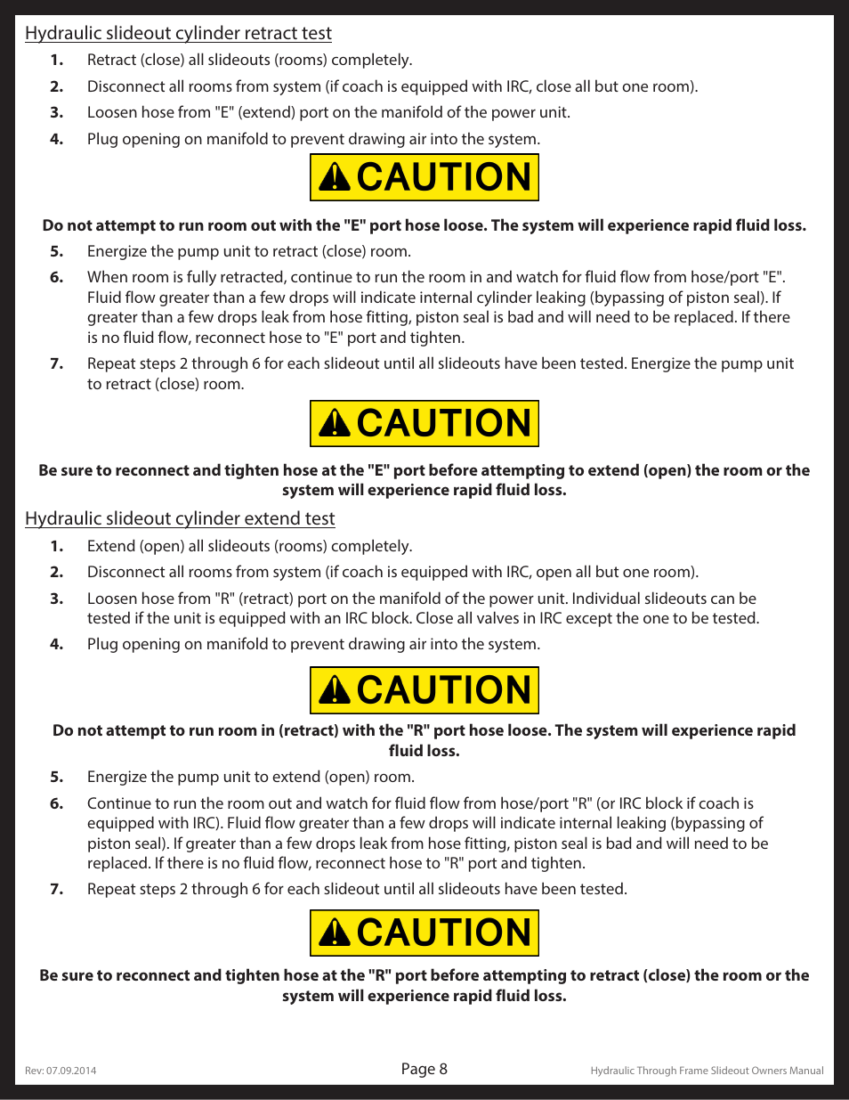 Lippert Components Hydraulic Through Frame Slideout User Manual | Page 8 / 36