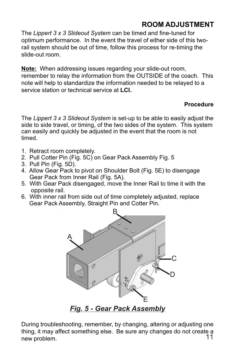 Lippert Components 3 X 3 Slideout System User Manual | Page 11 / 15