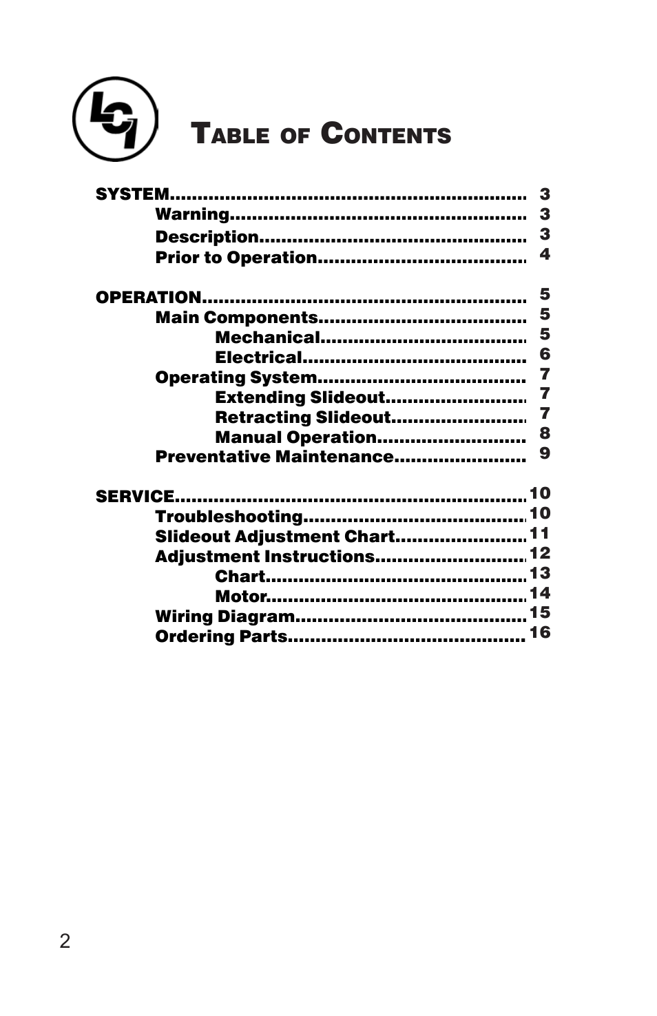 Lippert Components 3 X 3 Slideout System User Manual | Page 2 / 15