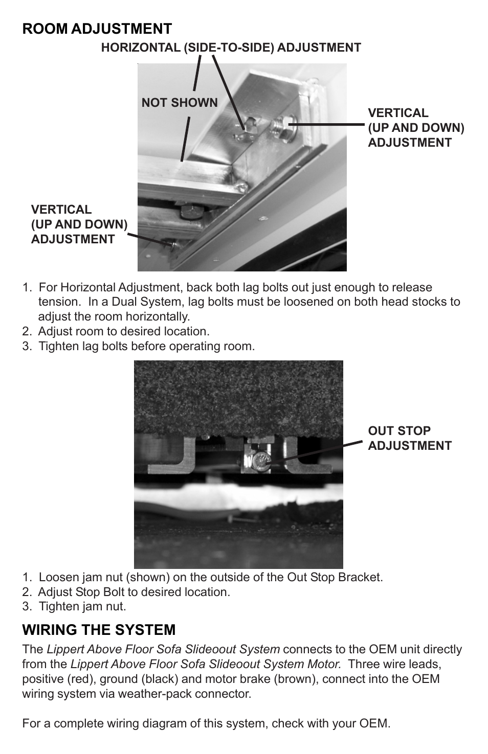 Lippert Components Above Floor Slideout System User Manual | Page 12 / 12