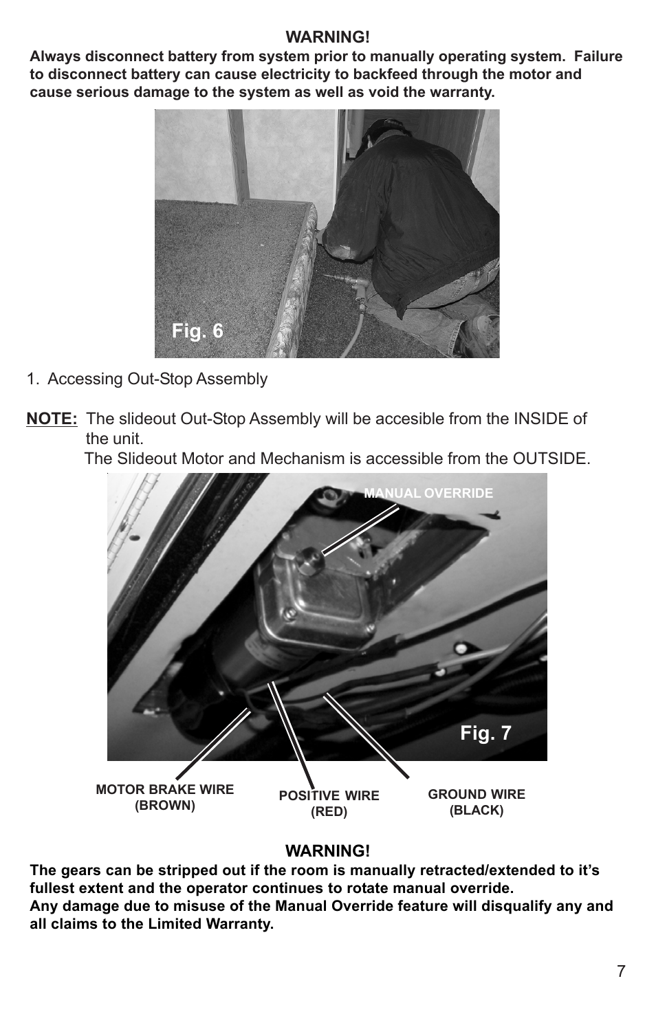 Fig. 7 fig. 6 | Lippert Components Above Floor Slideout System User Manual | Page 7 / 12